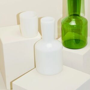 Maison Balzac White Glass Carafe